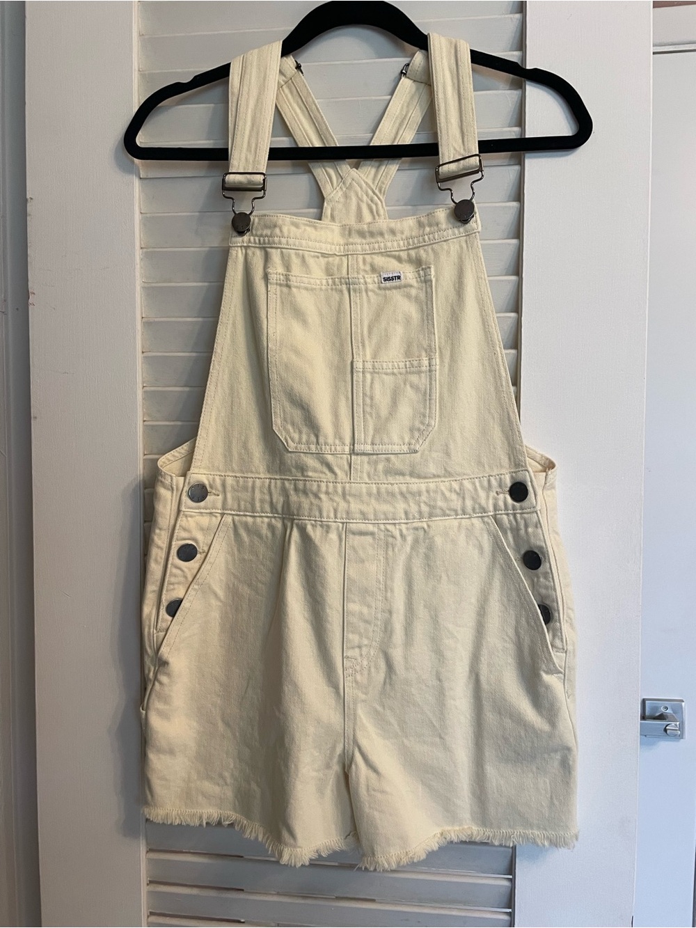 Yellow Denim Short Overalls